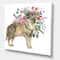 Designart - Wolf With Woodland Flowers - Farmhouse Canvas Wall Art Print